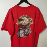 00s Vintage Choppers T Shirt Motorcycle Biker Graphic Tee Short Sleeve Red XXL Size undefined Photo 5
