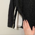 Loft  Black Speckled Crew Neck Sweater Layered White Shirt XS Wool Blend Preppy Photo 7