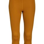 Girlfriend Collective Pocket Crop High Waisted Leggings in Saddle Photo 3