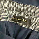 Massimo Dutti | Wide-leg Trousers With Darts Pleats Navy Blue Viscose | Size 4 Photo 6