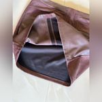 Marc New York  Burgundy Velvet Faux Leather mini  Skirt XL  polyester spandex Photo 9