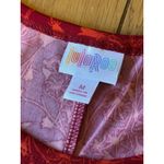 LuLaRoe Womens Size Medium Dress Red Floral Paisly Fit & Flare Loungewear Photo 4