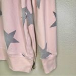 Sundry  Light Pink Gray Star Side Zip Crewneck Sweatshirt Sweater Photo 5