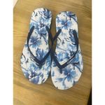 Tommy Hilfiger Blue & White Floral Classic Rubber Thong Flip Flop Womens 10 Photo 2