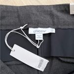 Chico's NWT Chico’s Brigitte Beaded Detail Ankle Slim Leg Pants | Dark Grey | US 4 Tall Photo 5