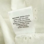 AQUA  x BLOOMINGDALE'S | Ruffle Eyelet Collar Flutter Sleeve White Cotton | Large Photo 10