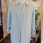Southern Tide  NWT Seersucker Blue and White Striped Tunic Shirt,Dress or Coverup Photo 0