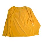 Vtg 1980s Cali Golden Yellow Draped Neck Pleated Detail Pullover Blouse 18W Photo 1