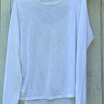 Athleta  Solid White Longsleeved‎ Pullover Shirt Active Athletic Large Tall LT Photo 0