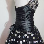 Anjali Black Strapless Ball Gown NWT Size 6 Formal Beaded Homecoming Dress Photo 7