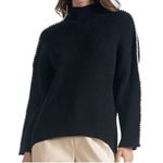 Elan Bree Black And White Women’s Sweater Mock Neck Size Large NWT Photo 1