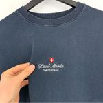 Brandy Melville  St. Moritz Switzerland Crew Neck Sweatshirt Navy Blue M Photo 2