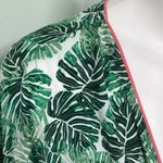 Nordstrom Room Service Green Palm Print Silky Open Robe L/XL Photo 2