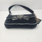 Viral Black Beaded Skull & Crossbones Shoulder Bag Made In India Goth Punk Photo 5