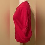 New York & Company Cardigan Sweater with Jeweled Buttons, XXL Red Photo 3