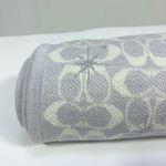 Metallic Star Signature Coach Logo Infinity Scarf Chalk Grey NWT Photo 9