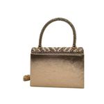 NEW d'margeaux New York Beaded Clutch Evening Bag Pearl Rhinestone Gold Photo 1