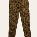 ZARA  Brown High Waist Snakeskin Print Skinny Jean Pants Size 4 Photo 6