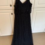 Adrianna Papell NWOT Women's Elegant Maxi Black Evening Gown Size US 8 Beaded Photo 3