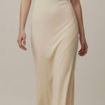 Reformation  Clarisse Silk Satin Midi Dress, Sugar, 10 (US) Photo 0