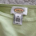 Talbots  Vintage Spring Lime Green V Neck Sleeveless Knit Top Size M Photo 2