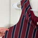 Sugar + Lips women’s maroon navy cowl neck sleeveless‎ lined layered blouse tank Red Photo 1