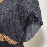 Stenay Vintage Black & Gold Beaded 100% Silk dress woman size 4 cocktail Photo 4