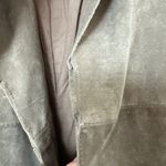 Mango MNG  Genuine Leather Suede Trench Coat Belted Taupe Double Breasted Photo 15