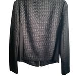 Calvin Klein Crewneck TweedTextured Black Blazer w/Gold Accents Beautiful Piece Photo 5