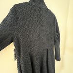 NWT Samuel Dong black navy cheetah print collared long sleeve coat dress Size M Size M Photo 3