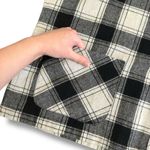 Coldwater Creek Plaid Wool Blend Jacket Women’s L Black White Button Front Photo 6