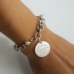 Tiffany & Co. Rare Return to Tiffany Round Tag Charm Bracelet Sterling Silver 7” Photo 1