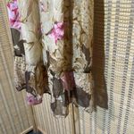 Hale Bob  Silk Floral Baby Doll Spagetti Straps Mini Dress/Long Cami Top Small S Photo 5