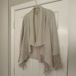 Black Swan  100% Open Front Asymetric Cardigan Womens Sz S Lace Boho Indie Photo 1
