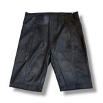 Free People NWT  Black Faux Suede Biker Style Stretch Shorts XS Photo 5