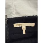 Maje Crochet Mini Skirt Womens 36 Metallic Silver Slim Fit Back Zip Breathable Photo 8