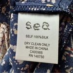 Sea New York Printed Kimono Bell Sleeves Tie Waist Belt Silk Mini Dress 2 Blue Photo 3