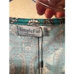 Simple Fun Casual paisley Tank Dress Sz S NWT Green Photo 2