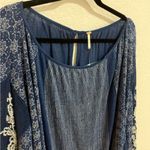 Free People  Indigo Dreams Oversized Tunic Top Navy Blue Small NEW Boho Chic Photo 8