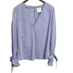 C/MEO COLLECTIVE  Blue V-neck Blouse Size Medium Photo 1