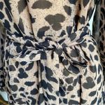 Whistles Flounce Dress Brushed Cheetah Flippy Dress Career Wear Brown Size 10 Photo 10