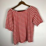 J.Crew Red White Striped Nautical Peasant Tassel Top Photo 3