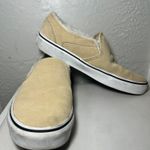 Vans ‎ Asher Womens Suede Slip On Fur Lined Shoes Size 8 Beige Comfort Casual Photo 0