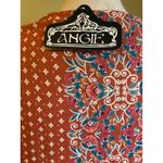 Angie  Rust Floral Print Kimono Duster Cardigan Boho M flowy kimono whimsi Y2K Photo 3