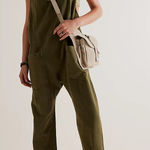 We The Free Free People High Roller Jumpsuit Utility Cotton Moss Olive Green Size XS Photo 0