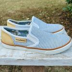 Tommy Bahama  Blue and White Striped Casual Slip-Ons Photo 1