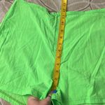 Catalina Vintage  Neon Lime Green Windbreaker Zip Front Swim Surf Shorts SMALL Photo 5