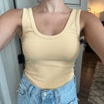 Abercrombie & Fitch Ribbed Bodysuit in Light Orange Photo 0