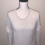 Gillagan O’Malley sleepwear light gray ruffle long sleeve pajama top Size XS Photo 1