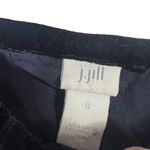 J.Jill Velvet Lace Trim Midi Skirt Womens S Black Gothic Romantic Victorian Photo 3